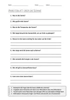 Vorschau - Arbeitsblätter - Lernposter + AB mit Fragen zum Thema "Sonne" + Lösungsblatt + Mindmap + Infografik - Seite 1
