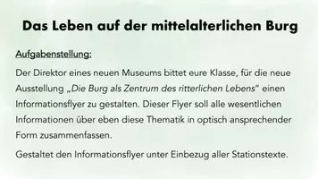 Vorschau - Stundenentwürfe - Die Burg als Zentrum des mittelalterlichen Lebens - Seite 1