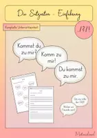 Vorschau - Stundenentwürfe - Einführung der Satzarten (Unterrichtseinheit) - Deckblatt