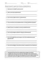 Vorschau - Arbeitsblätter - AB mit Fragen zum Thema "Sozialdemokratie" + Lösungsblatt - Deckblatt