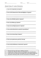 Vorschau - Arbeitsblätter - AB mit Fragen zum Thema "Spanien" + Lösungsblatt + Infografik - Deckblatt