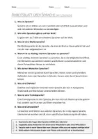 Vorschau - Arbeitsblätter - AB mit Fragen zum Thema "Sprache" + Lösungsblatt + Infografik - Seite 2