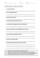 Vorschau - Arbeitsblätter - AB mit Fragen zum Thema "Spree" + Lösungsblatt - Deckblatt