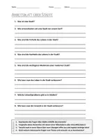 Vorschau - Arbeitsblätter - AB mit Fragen zum Thema "Städte" + Lösungsblatt + Infografik - Deckblatt