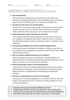 Vorschau - Arbeitsblätter - AB mit Fragen zum Thema "Steinzeit" + Lösungsblatt + Infografik - Seite 1