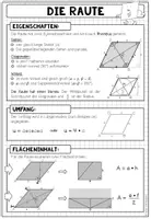 Vorschau - Poster - Raute / Rhombus – Poster & Merkblatt | Geometrie Vierecke - Seite 3