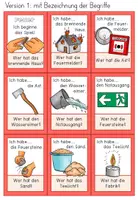 Vorschau - Spiele - Feuer / Feueralarm - Ich habe .. Wer hat ..? Lesespiel - Seite 1