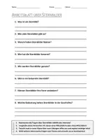 Vorschau - Arbeitsblätter - Lernposter + AB mit Fragen zum Thema "Sternbilder" + Lösungsblatt + Mindmap + Infografik - Seite 1