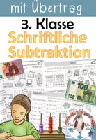 Vorschau - Unterrichtsreihen - Komplettpaket - Schriftliche Addition & Subtraktion - Zahlenraum 1000 - 3. Klasse mit Spielen & Rechenspuren - Seite 1