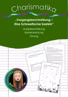 Vorschau - Arbeitsblätter - Vorgangsbeschreibung - Eine Schneeflocke basteln - Deckblatt