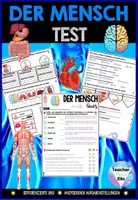 Vorschau - Arbeitsblätter - Der Menschliche Körper | Test | Quiz - Arbeitsblätter - Deckblatt
