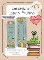 Vorschau - Bildkarten - Lesezeichen Ostern/Frühling Feriengruß - Freebie - Deckblatt