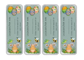 Vorschau - Bildkarten - Lesezeichen Ostern/Frühling Feriengruß - Freebie - Seite 3