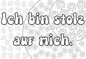 Vorschau - Mal- und Bastelvorlagen - 28 Ausmalbilder mit positiven Affirmationen - Seite 2