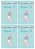 Vorschau - Stationenlernen - Frühling Stationsschilder 1-20 Hase grün-türkis classroom management - Seite 2