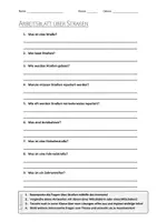 Vorschau - Arbeitsblätter - AB mit Fragen zum Thema "Straßen" + Lösungsblatt + Infografik - Deckblatt