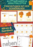 Vorschau - Fördermaterial/Inklusion - Herbst: Präpositionen mit Eichhörnchen üben - Deckblatt