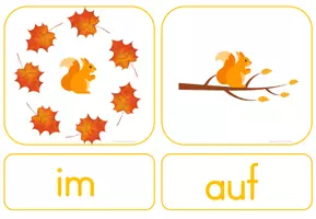 Vorschau - Fördermaterial/Inklusion - Herbst: Präpositionen mit Eichhörnchen üben - Seite 2