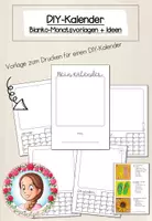 Vorschau - Mal- und Bastelvorlagen - DIY-Kalender zum Gestalten / Blanko-Vorlage Kalender - Deckblatt