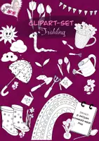 Vorschau - selbst erstellte Cliparts/Grafiken - Clipart-Set Frühling schwarz-weiß - kommerzielle Nutzung - Deckblatt