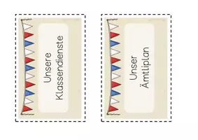 Vorschau - Präsentationen/Tafelbilder - Klassendienste Ämtliplan (beige) - Seite 1