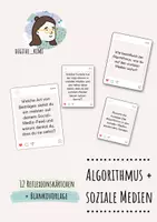 Vorschau - Aufgabenkarten - Reflexionsfragen Algorithmus in den sozialen Medien - Deckblatt
