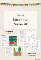 Vorschau - Arbeitsblätter - Lesespur "Zahlwörter" (ZR 1000) - Deckblatt