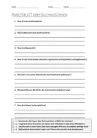 Vorschau - Arbeitsblätter - Lernposter + AB mit Fragen zum Thema "Suchmaschinen" + Lösungsblatt + Infografik - Seite 1