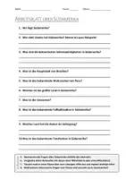 Vorschau - Arbeitsblätter - AB mit Fragen zum Thema "Südamerika" + Lösungsblatt + Infografik - Deckblatt