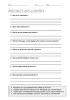 Vorschau - Arbeitsblätter - AB mit Fragen zum Thema "Sumerer" + Lösungsblatt + Infografik - Deckblatt