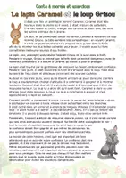 Aperçu - Feuilles d'exercices - Conte à morale - Caramel le lapin et le loup Grisou (CE1) - Page de couverture