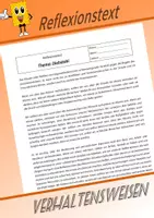 Vorschau - Text - Reflexionstext Thema Diebstahl - Deckblatt