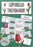 Vorschau - Anderer Materialtyp - Leporello Tulpenjahr (farbig / schwarzweiß) #hellospringateduki - Deckblatt
