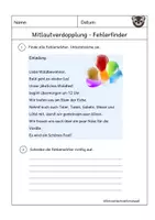 Vorschau - Arbeitsblätter - Mitlautverdopplung - Fehlerfinder - Seite 1