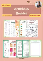 Vorschau - Unterrichtsreihen - Animals Booklet - 1./2.Klasse *10 Arbeitsblätter - Deckblatt