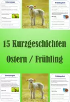 Vorschau - Arbeitsblätter - Kurzgeschichten Frühling / Ostern - Fragen zum Leseverständnis - Deckblatt