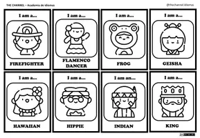 Vista previa - Juegos / Gamificación - CARNIVAL COSTUMES - Who am I? Matching Game - B&W - página 3