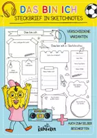 Vorschau - Mal- und Bastelvorlagen - Das bin ich in Sketchnotes - Kreativer Steckbrief - Kennenlernen 🗣️✍️ - Deckblatt