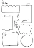 Vorschau - Mal- und Bastelvorlagen - Das bin ich in Sketchnotes - Kreativer Steckbrief - Kennenlernen 🗣️✍️ - Seite 3