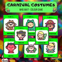 Vista previa - Juegos / Gamificación - CARNIVAL COSTUMES -WHO AM I? - Colour Game - Portada