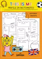 Vorschau - Arbeitsblätter - This is me Sketchnotes in Englisch - Profile / Steckbrief 🗣️✍️ - Deckblatt