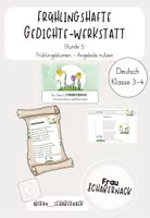 Vorschau - Arbeitsblätter - Frühlingshafte Gedichte-Werkstatt: Stunde 5 "Frühlingsblumen" - Deckblatt