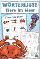 Vista previa - Hojas de trabajo - Lista de palabras en alemán "Tiere im Meer" - Portada