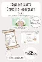 Vorschau - Arbeitsblätter - Frühlingshafte Gedichte-Werkstatt: Stunde 6 "Der Osterhase war da" - Deckblatt