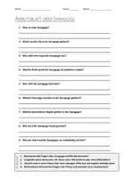Vorschau - Arbeitsblätter - AB mit Fragen zum Thema "Synagoge" + Lösungsblatt + Infografik - Deckblatt