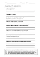 Vorschau - Arbeitsblätter - AB mit Fragen zum Thema "Syrien" + Lösungsblatt + Infografik - Deckblatt