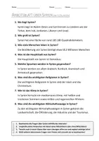 Vorschau - Arbeitsblätter - AB mit Fragen zum Thema "Syrien" + Lösungsblatt + Infografik - Seite 2