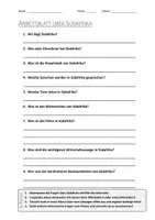 Vorschau - Arbeitsblätter - AB mit Fragen zum Thema "Südafrika" + Lösungsblatt + Infografik - Deckblatt
