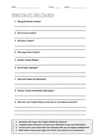 Vorschau - Arbeitsblätter - AB mit Fragen zum Thema "Taube" + Lösungsblatt + Mindmap + Infografik - Deckblatt