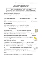Vorschau - Arbeitsblätter - Materialpaket: DaZ - Präpositionen - Deckblatt